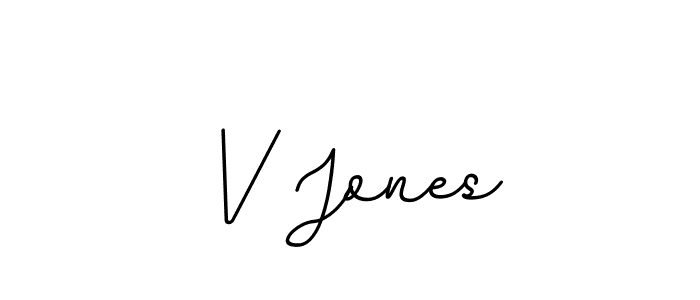 Use a signature maker to create a handwritten signature online. With this signature software, you can design (BallpointsItalic-DORy9) your own signature for name V Jones. V Jones signature style 11 images and pictures png