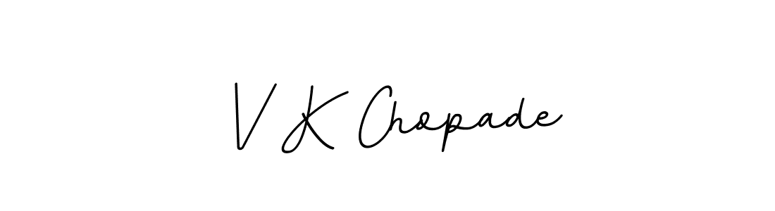 Make a beautiful signature design for name V K Chopade. With this signature (BallpointsItalic-DORy9) style, you can create a handwritten signature for free. V K Chopade signature style 11 images and pictures png
