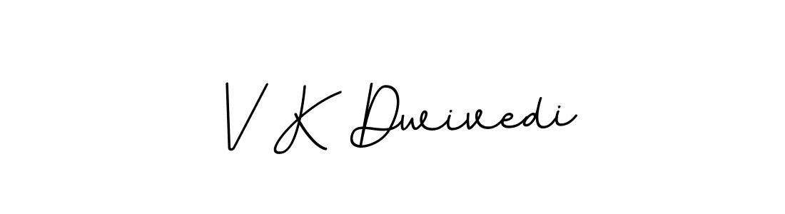 How to make V K Dwivedi name signature. Use BallpointsItalic-DORy9 style for creating short signs online. This is the latest handwritten sign. V K Dwivedi signature style 11 images and pictures png