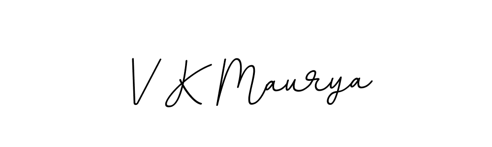 Use a signature maker to create a handwritten signature online. With this signature software, you can design (BallpointsItalic-DORy9) your own signature for name V K Maurya. V K Maurya signature style 11 images and pictures png