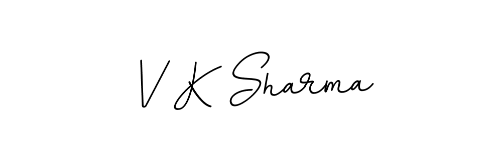 Make a beautiful signature design for name V K Sharma. With this signature (BallpointsItalic-DORy9) style, you can create a handwritten signature for free. V K Sharma signature style 11 images and pictures png