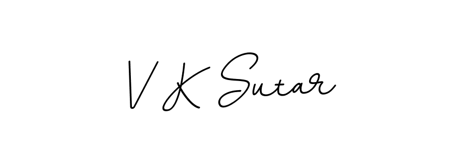 V K Sutar stylish signature style. Best Handwritten Sign (BallpointsItalic-DORy9) for my name. Handwritten Signature Collection Ideas for my name V K Sutar. V K Sutar signature style 11 images and pictures png