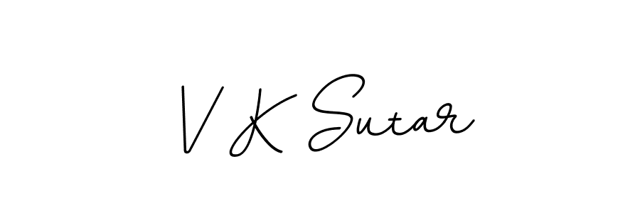 BallpointsItalic-DORy9 is a professional signature style that is perfect for those who want to add a touch of class to their signature. It is also a great choice for those who want to make their signature more unique. Get V K Sutar name to fancy signature for free. V K Sutar signature style 11 images and pictures png