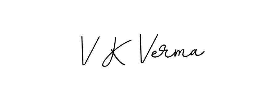 Design your own signature with our free online signature maker. With this signature software, you can create a handwritten (BallpointsItalic-DORy9) signature for name V K Verma. V K Verma signature style 11 images and pictures png