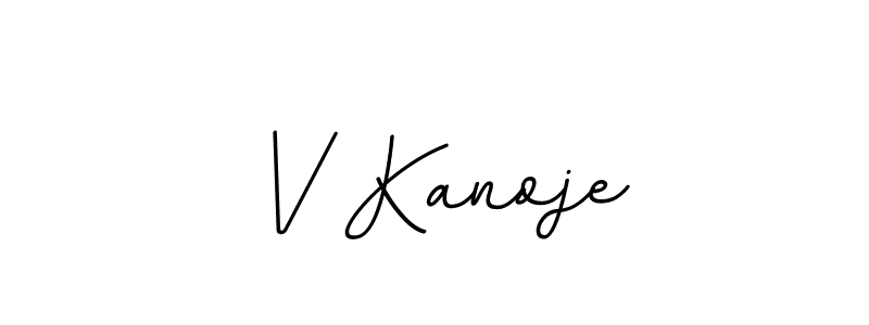 Make a beautiful signature design for name V Kanoje. With this signature (BallpointsItalic-DORy9) style, you can create a handwritten signature for free. V Kanoje signature style 11 images and pictures png
