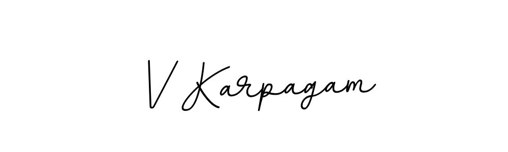 Similarly BallpointsItalic-DORy9 is the best handwritten signature design. Signature creator online .You can use it as an online autograph creator for name V Karpagam. V Karpagam signature style 11 images and pictures png