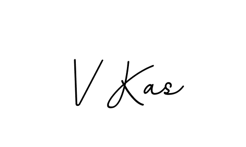 Design your own signature with our free online signature maker. With this signature software, you can create a handwritten (BallpointsItalic-DORy9) signature for name V Kas. V Kas signature style 11 images and pictures png