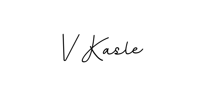 How to make V Kasle name signature. Use BallpointsItalic-DORy9 style for creating short signs online. This is the latest handwritten sign. V Kasle signature style 11 images and pictures png