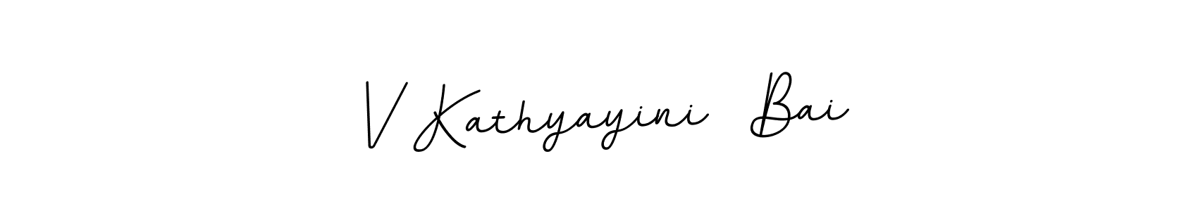 The best way (BallpointsItalic-DORy9) to make a short signature is to pick only two or three words in your name. The name V Kathyayini  Bai include a total of six letters. For converting this name. V Kathyayini  Bai signature style 11 images and pictures png