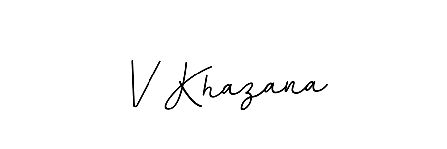Create a beautiful signature design for name V Khazana. With this signature (BallpointsItalic-DORy9) fonts, you can make a handwritten signature for free. V Khazana signature style 11 images and pictures png
