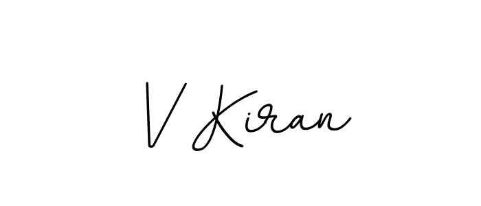 Make a beautiful signature design for name V Kiran. With this signature (BallpointsItalic-DORy9) style, you can create a handwritten signature for free. V Kiran signature style 11 images and pictures png
