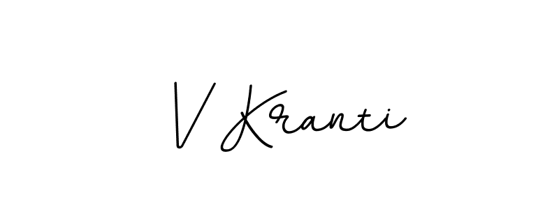 How to make V Kranti name signature. Use BallpointsItalic-DORy9 style for creating short signs online. This is the latest handwritten sign. V Kranti signature style 11 images and pictures png