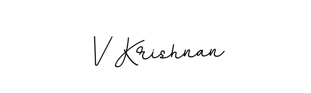 Design your own signature with our free online signature maker. With this signature software, you can create a handwritten (BallpointsItalic-DORy9) signature for name V Krishnan. V Krishnan signature style 11 images and pictures png