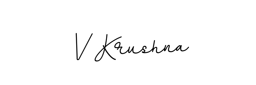 Use a signature maker to create a handwritten signature online. With this signature software, you can design (BallpointsItalic-DORy9) your own signature for name V Krushna. V Krushna signature style 11 images and pictures png