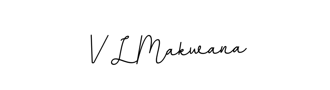 V L Makwana stylish signature style. Best Handwritten Sign (BallpointsItalic-DORy9) for my name. Handwritten Signature Collection Ideas for my name V L Makwana. V L Makwana signature style 11 images and pictures png