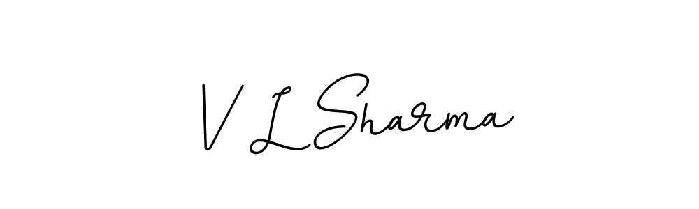 Make a beautiful signature design for name V L Sharma. With this signature (BallpointsItalic-DORy9) style, you can create a handwritten signature for free. V L Sharma signature style 11 images and pictures png