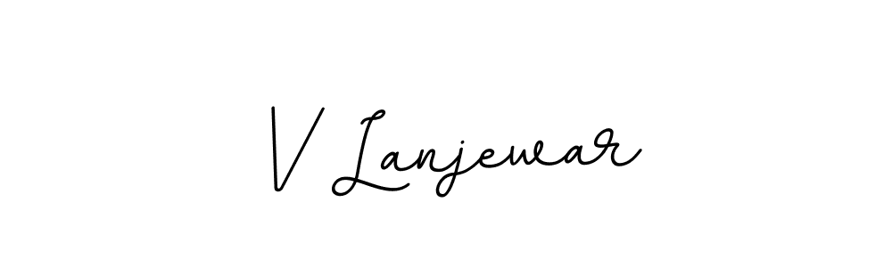 BallpointsItalic-DORy9 is a professional signature style that is perfect for those who want to add a touch of class to their signature. It is also a great choice for those who want to make their signature more unique. Get V Lanjewar name to fancy signature for free. V Lanjewar signature style 11 images and pictures png
