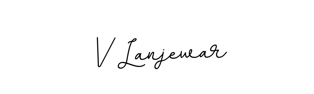 BallpointsItalic-DORy9 is a professional signature style that is perfect for those who want to add a touch of class to their signature. It is also a great choice for those who want to make their signature more unique. Get V Lanjewar name to fancy signature for free. V Lanjewar signature style 11 images and pictures png