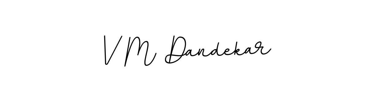 How to make V M Dandekar name signature. Use BallpointsItalic-DORy9 style for creating short signs online. This is the latest handwritten sign. V M Dandekar signature style 11 images and pictures png