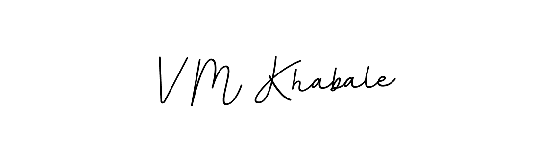 Use a signature maker to create a handwritten signature online. With this signature software, you can design (BallpointsItalic-DORy9) your own signature for name V M Khabale. V M Khabale signature style 11 images and pictures png