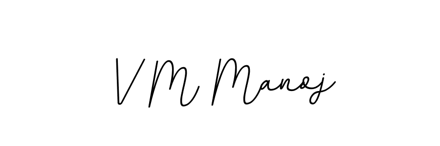 How to make V M Manoj signature? BallpointsItalic-DORy9 is a professional autograph style. Create handwritten signature for V M Manoj name. V M Manoj signature style 11 images and pictures png