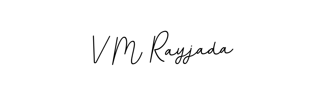 This is the best signature style for the V M Rayjada name. Also you like these signature font (BallpointsItalic-DORy9). Mix name signature. V M Rayjada signature style 11 images and pictures png