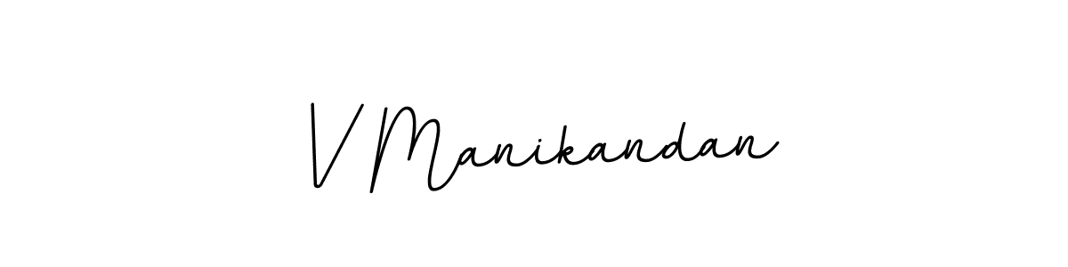 Create a beautiful signature design for name V Manikandan. With this signature (BallpointsItalic-DORy9) fonts, you can make a handwritten signature for free. V Manikandan signature style 11 images and pictures png