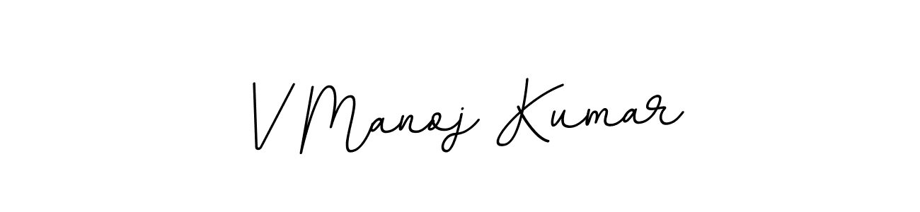 Also we have V Manoj Kumar name is the best signature style. Create professional handwritten signature collection using BallpointsItalic-DORy9 autograph style. V Manoj Kumar signature style 11 images and pictures png