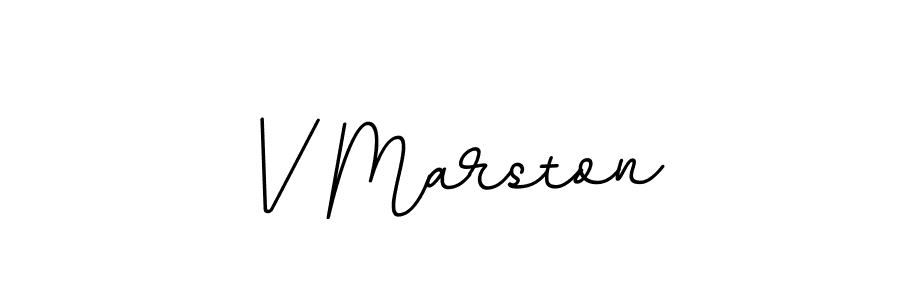 Design your own signature with our free online signature maker. With this signature software, you can create a handwritten (BallpointsItalic-DORy9) signature for name V Marston. V Marston signature style 11 images and pictures png