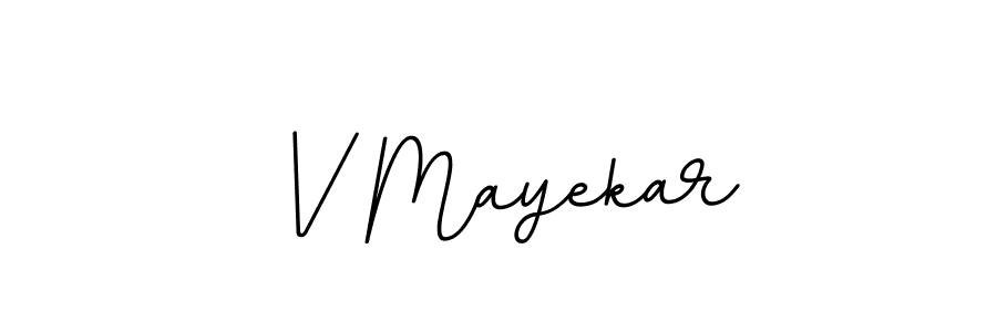 Create a beautiful signature design for name V Mayekar. With this signature (BallpointsItalic-DORy9) fonts, you can make a handwritten signature for free. V Mayekar signature style 11 images and pictures png