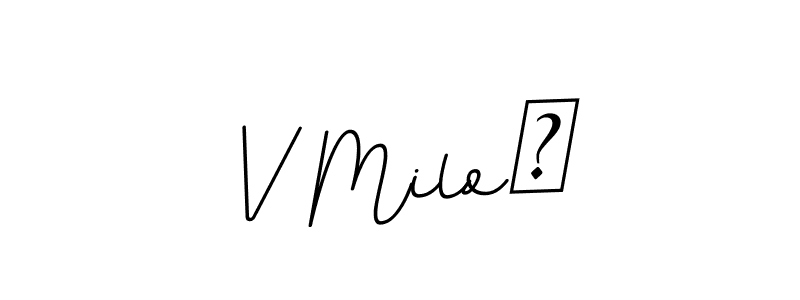V Miloš stylish signature style. Best Handwritten Sign (BallpointsItalic-DORy9) for my name. Handwritten Signature Collection Ideas for my name V Miloš. V Miloš signature style 11 images and pictures png