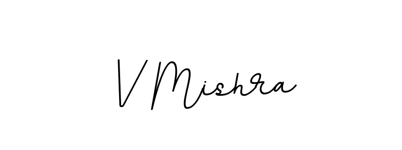 How to make V Mishra name signature. Use BallpointsItalic-DORy9 style for creating short signs online. This is the latest handwritten sign. V Mishra signature style 11 images and pictures png