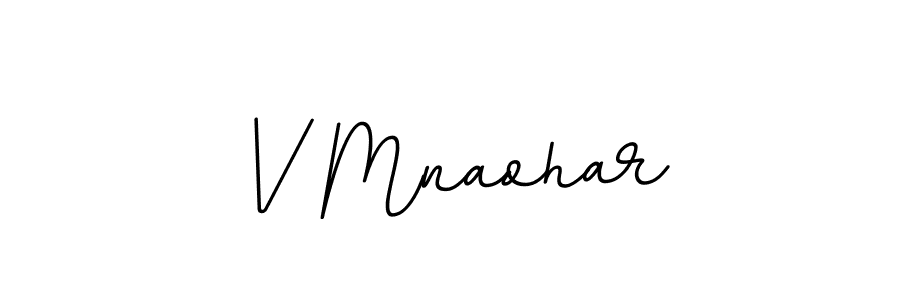 How to make V Mnaohar name signature. Use BallpointsItalic-DORy9 style for creating short signs online. This is the latest handwritten sign. V Mnaohar signature style 11 images and pictures png