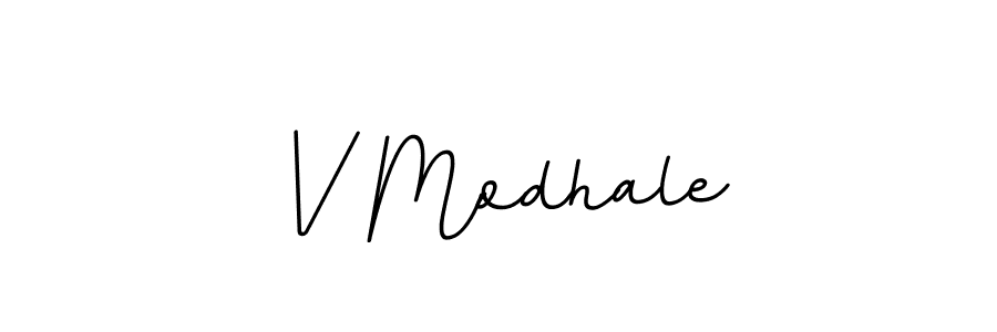 Make a beautiful signature design for name V Modhale. With this signature (BallpointsItalic-DORy9) style, you can create a handwritten signature for free. V Modhale signature style 11 images and pictures png