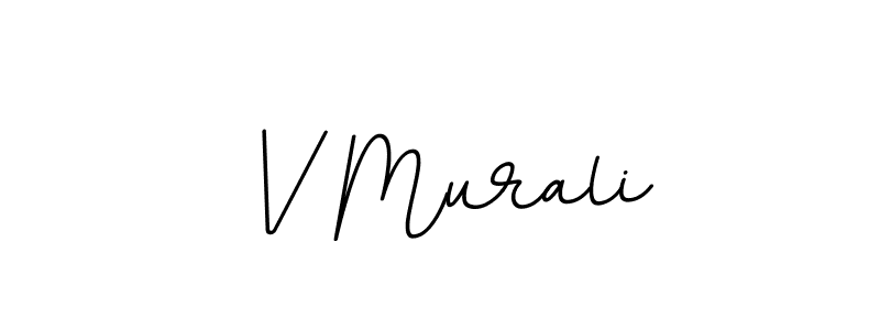 Use a signature maker to create a handwritten signature online. With this signature software, you can design (BallpointsItalic-DORy9) your own signature for name V Murali. V Murali signature style 11 images and pictures png