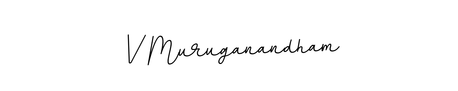 The best way (BallpointsItalic-DORy9) to make a short signature is to pick only two or three words in your name. The name V Muruganandham include a total of six letters. For converting this name. V Muruganandham signature style 11 images and pictures png