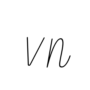 The best way (BallpointsItalic-DORy9) to make a short signature is to pick only two or three words in your name. The name V N include a total of six letters. For converting this name. V N signature style 11 images and pictures png