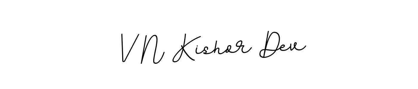 Design your own signature with our free online signature maker. With this signature software, you can create a handwritten (BallpointsItalic-DORy9) signature for name V N Kishor Dev. V N Kishor Dev signature style 11 images and pictures png