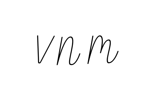 Make a beautiful signature design for name V N M. With this signature (BallpointsItalic-DORy9) style, you can create a handwritten signature for free. V N M signature style 11 images and pictures png