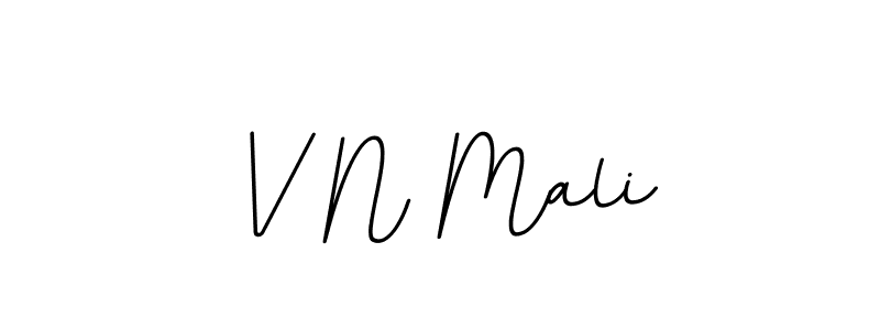 Create a beautiful signature design for name V N Mali. With this signature (BallpointsItalic-DORy9) fonts, you can make a handwritten signature for free. V N Mali signature style 11 images and pictures png