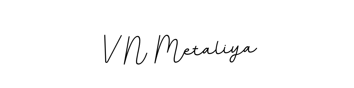 Design your own signature with our free online signature maker. With this signature software, you can create a handwritten (BallpointsItalic-DORy9) signature for name V N Metaliya. V N Metaliya signature style 11 images and pictures png