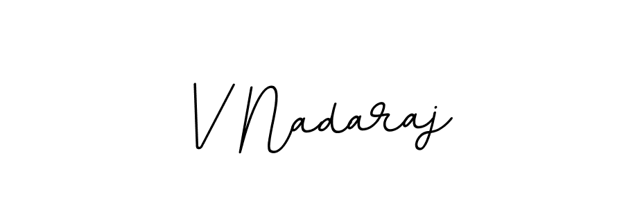 Make a beautiful signature design for name V Nadaraj. With this signature (BallpointsItalic-DORy9) style, you can create a handwritten signature for free. V Nadaraj signature style 11 images and pictures png