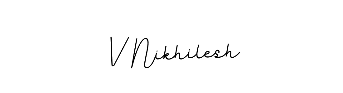 How to make V Nikhilesh signature? BallpointsItalic-DORy9 is a professional autograph style. Create handwritten signature for V Nikhilesh name. V Nikhilesh signature style 11 images and pictures png