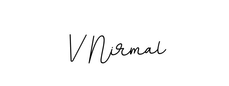 Design your own signature with our free online signature maker. With this signature software, you can create a handwritten (BallpointsItalic-DORy9) signature for name V Nirmal. V Nirmal signature style 11 images and pictures png