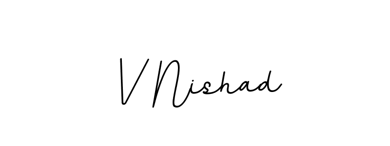 It looks lik you need a new signature style for name V Nishad. Design unique handwritten (BallpointsItalic-DORy9) signature with our free signature maker in just a few clicks. V Nishad signature style 11 images and pictures png