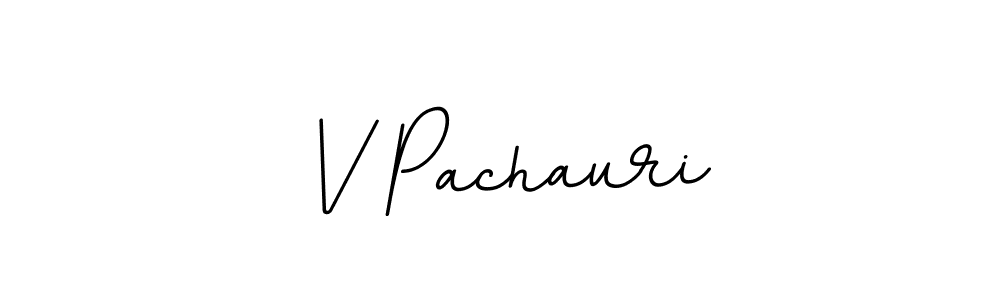 How to make V Pachauri name signature. Use BallpointsItalic-DORy9 style for creating short signs online. This is the latest handwritten sign. V Pachauri signature style 11 images and pictures png