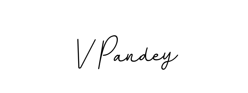 Use a signature maker to create a handwritten signature online. With this signature software, you can design (BallpointsItalic-DORy9) your own signature for name V Pandey. V Pandey signature style 11 images and pictures png