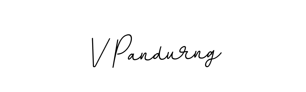 Use a signature maker to create a handwritten signature online. With this signature software, you can design (BallpointsItalic-DORy9) your own signature for name V Pandurng. V Pandurng signature style 11 images and pictures png