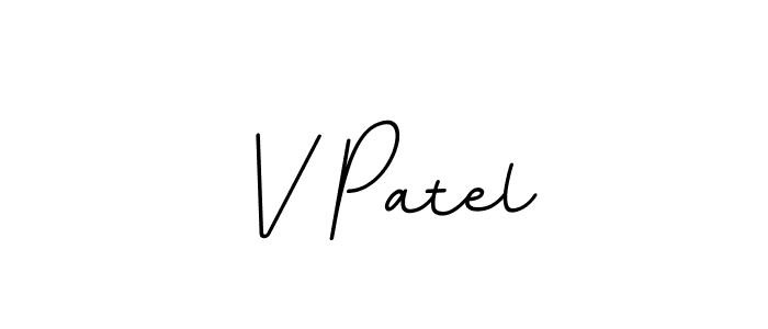 Use a signature maker to create a handwritten signature online. With this signature software, you can design (BallpointsItalic-DORy9) your own signature for name V Patel. V Patel signature style 11 images and pictures png