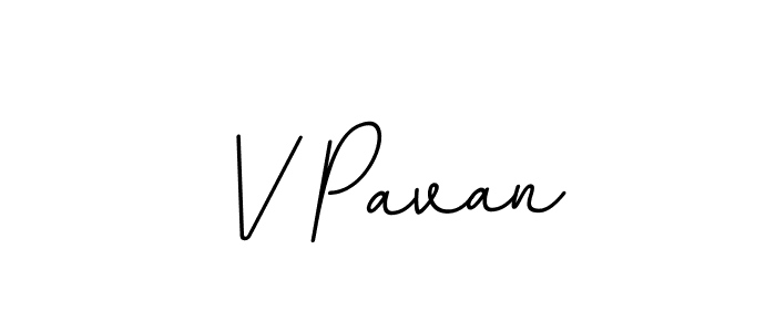 How to make V Pavan name signature. Use BallpointsItalic-DORy9 style for creating short signs online. This is the latest handwritten sign. V Pavan signature style 11 images and pictures png